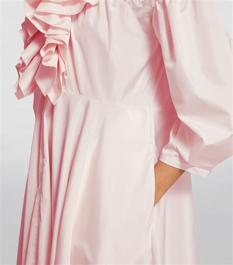 Womens Jil Sander Pink Ruffle Collar Midi Dress Harrods Uk