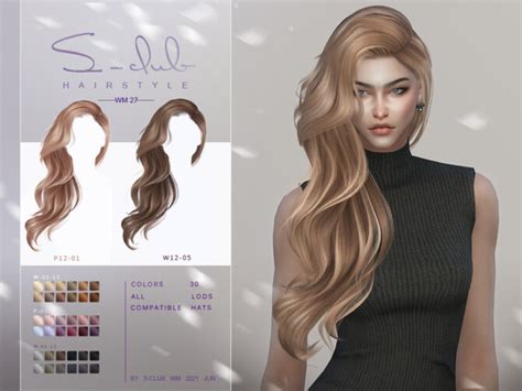Long Wavy Hair For Female By S Club At Tsr Sims 4 Updates