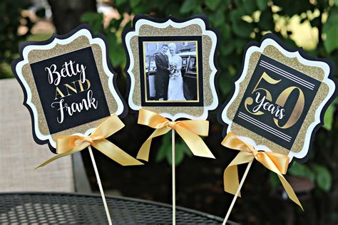 Golden Anniversary 50th Anniversary Party Decorations Etsy 50th