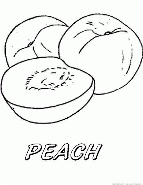 Free printable peach fruit coloring pages and download free peach fruit coloring pages along with coloring pages for other activities and. Peach Coloring Pages