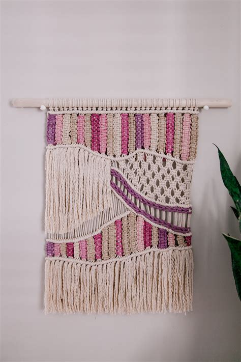 Macrame Wall Hanging Tutorial For Beginners Natural Dyed Cotton