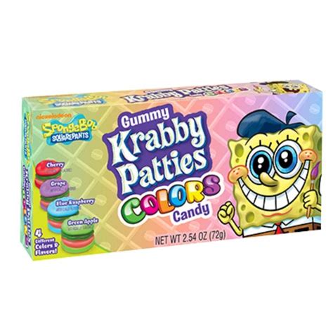 Spongebob Squarepants Gummy Krabby Patties Colors Candy 72 G Snaxies