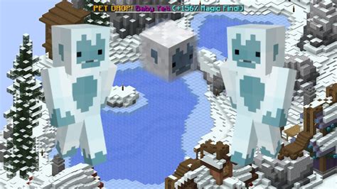 Back To Back Yetis And A Baby Yeti Pet Drop Hypixel Skyblock Youtube