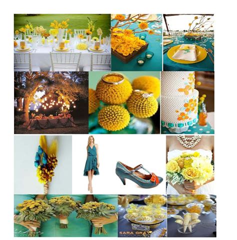 Teal & Yellow Color Combinations | Teal wedding colors, Yellow color ...