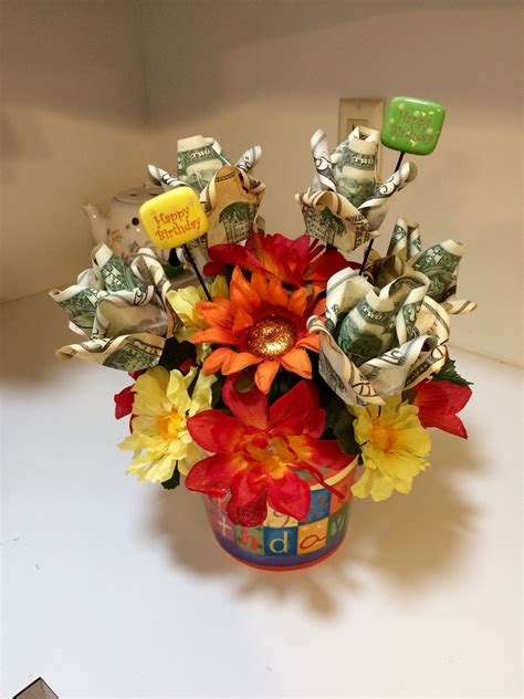 Money Floral Arrangement | Floral, Floral wreath, Floral ...