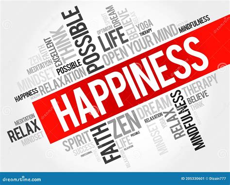 Happiness Word Cloud Stock Illustration Illustration Of Happy 205330601