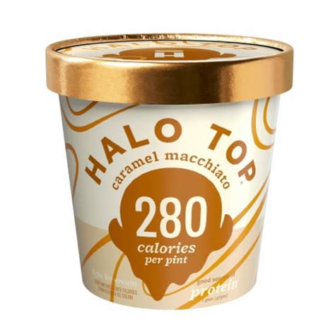 Halo Top Ice Cream Pint Caramel Macchiato Ounce Count Fl Oz Food Less