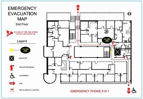 Precision Floor Plan Emergency Evacuation Maps Unit Plan Template Project Planning Template