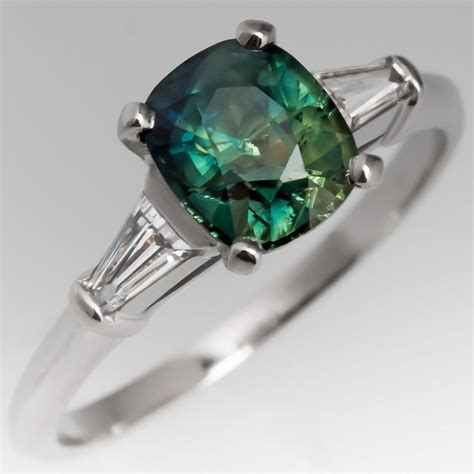 Green Sapphire Engagement Ring