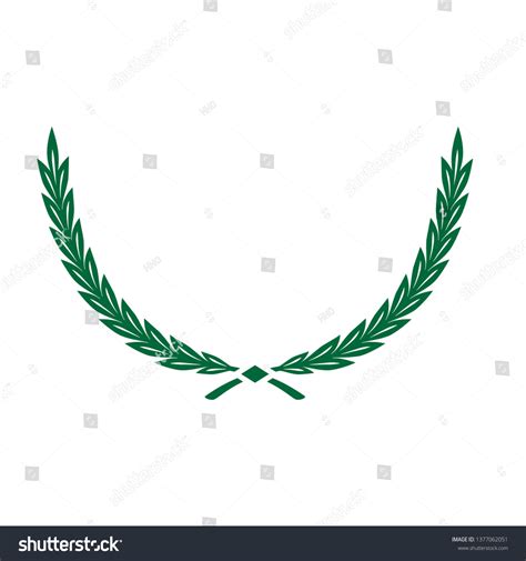 Laurel Wreath Icon Emblem Made Laurel Stock Vector Royalty Free