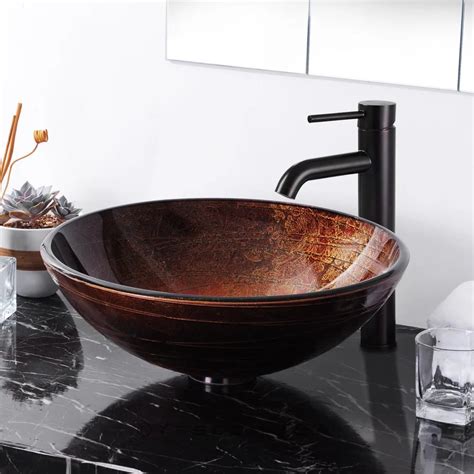 Bathroom Bowl Sinks Luxury Stone Resin Round Bowl Shape Bathroom
