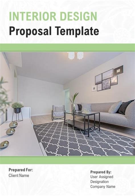 A4 Interior Design Proposal Template Presentation Graphics