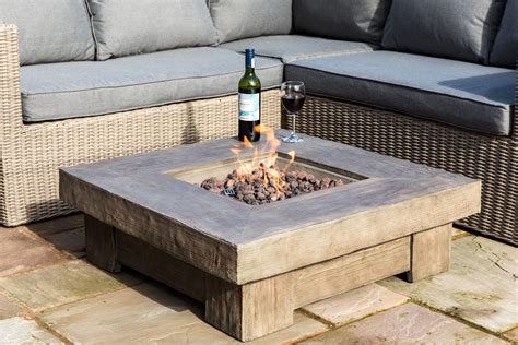 In this episode, mike and randy discuss if it's safe to put a fire pit on your deck. Peaktop - Outdoor Retro Wood Look Square Propane Gas Fire ...