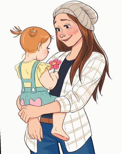 12 Anime Poses Friends Sweets Mother Daughter Art Mother And