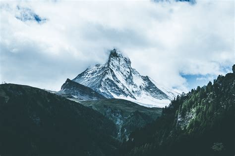 Matterhorn Mountains Fog Sky Hd Wallpaper Wallpaper Flare