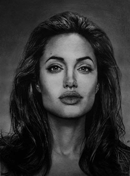 Dessin De Lactrice Américaine Angelina Jolie Dessin Visage