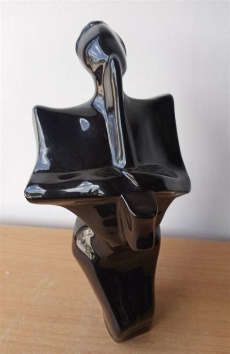 Art Deco Style Porcelain Ceramic Sax Saxophone Player Sculpture In