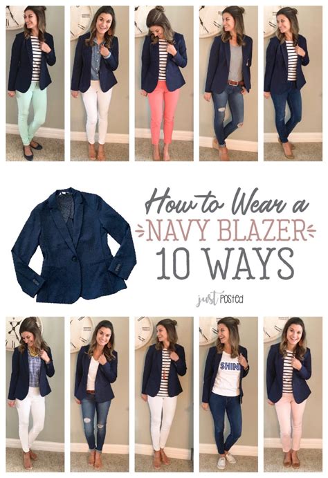 One Navy Blazer Ten Ways Just Posted Work Outfits Women Blazer