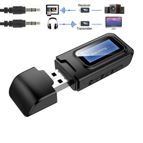 Bluetooth 50 Transmitter And Receiver With Lcd Display 2 In 1