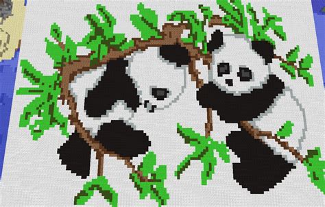 Panda Pixel Art Minecraft Map