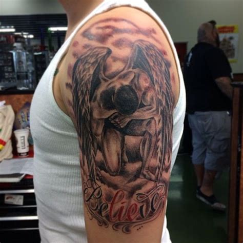 Fallen Angel Sleeve Tattoo Images And Designs