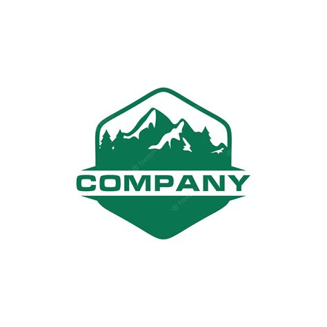 Premium Vector Green Mountain Outdoor Logo