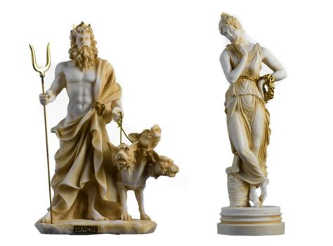 Set Of Persephone Goddess And Pluto Hades Lord Of The Underworld Statue