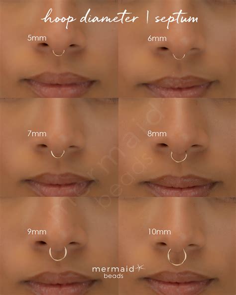 Cartilage Hoop Earrings Nose Ring Septum 3mm 4mm 5mm 6mm 7mm 8mm 9mm