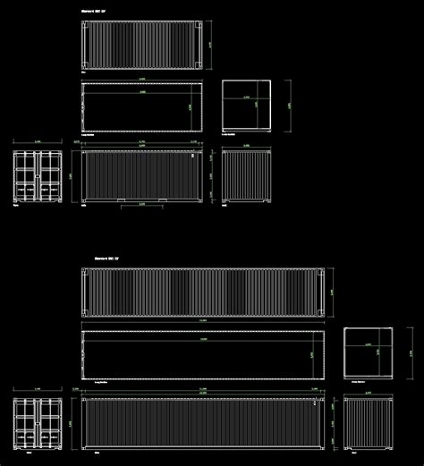 Containers And Ft DWG Plan For AutoCAD Designs CAD