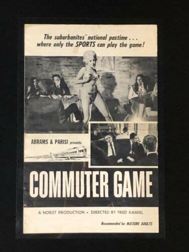 Vintage Commuter Game Sexploitation Adult Film Movie Campaign Book
