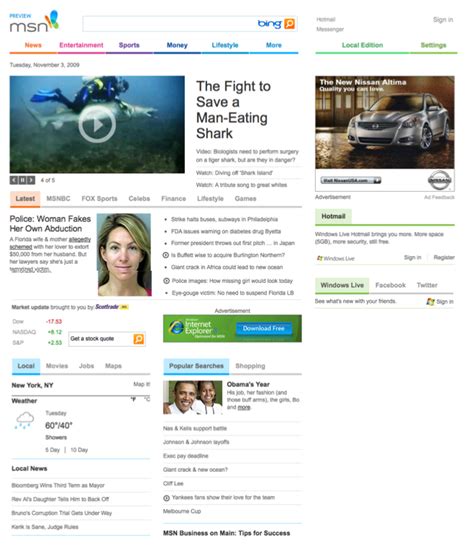 Msn Introduces Dramatically Improved Redesign Portal Drives Nearly 50