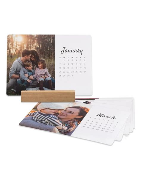 Custom Photo Desk Calendar With Stand 100 Print Guarantee