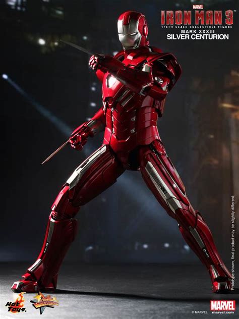 Hot Toys Iron Man Mms Silver Centurion Mark Xxxiii Th Scale Collectible Figure Figround