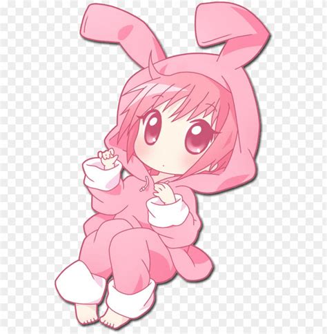 Anime Smile  Photo Chibi Bunny Anime Girl Png Image With