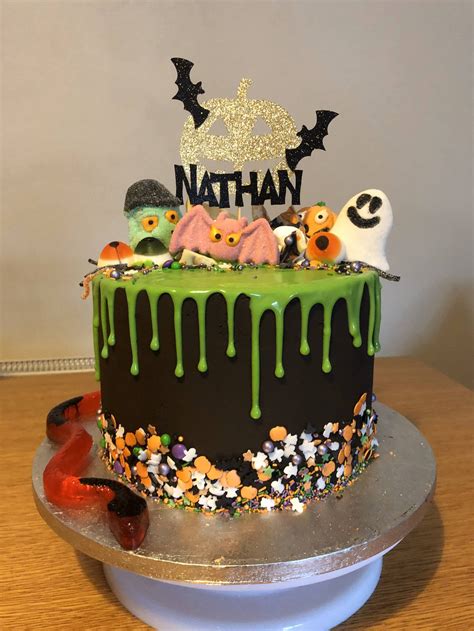 Please make sure to include a photo and a description of how you made it, so that we can all share ideas and learn from. Halloween birthday cake I made today! : cakedecorating