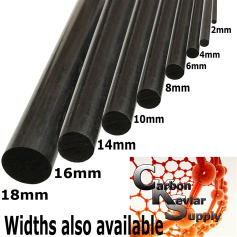 (1) Piece - 6mm x 1000mm Carbon Fiber RODS - Solid ...