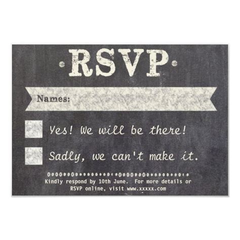 tying the knot chalkboard gay rsvp card