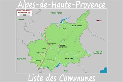 Liste des communes des AlpesdeHauteProvence (04)  Provence 7
