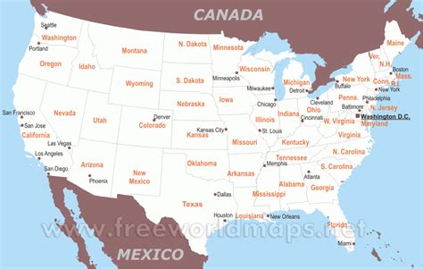 Large Detailed Map Of Usa With Cities And Towns Printable Map Of