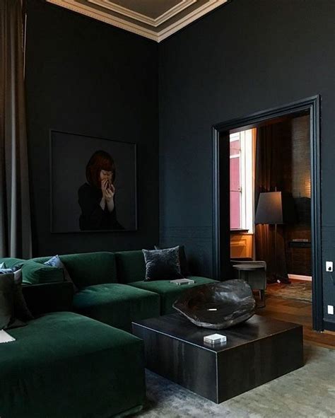 See more ideas about black and white living room, black living room, interior. 98 Beautiful Dark Green Living Room Wall Design Ideas 87 - homydezign.com in 2020 | Black living ...