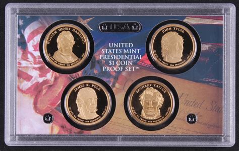 United States Mint Presidential 1 Dollar Coin Proof Set With 4 Coins