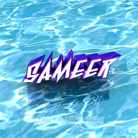 Preview Of Water For Name Sameer