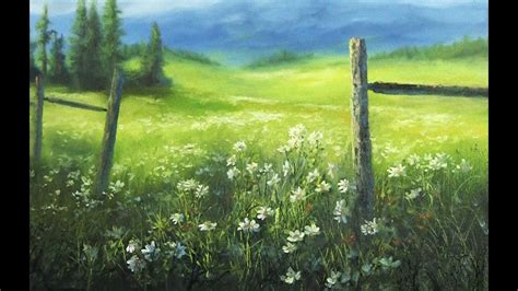 Hillside Meadow By Robert Pennor Acrylic Painting Ugallery