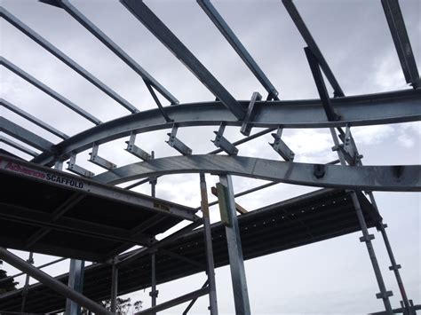 Architecturally Rolledcurved Steel Roof Structure Residential
