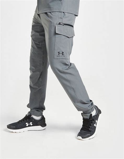 Grey Under Armour Woven Zip Cargo Track Pants Jd Sports