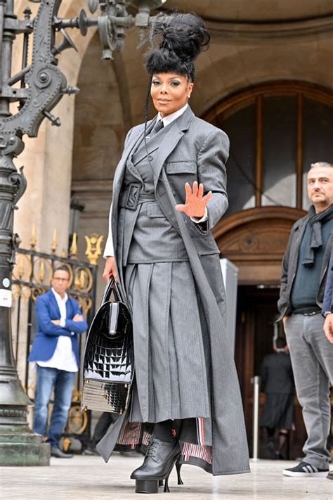 Janet Jackson At The Thom Browne Fashion Show In Paris Gossip Rocks Too