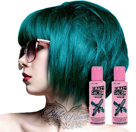 X2 Crazy Color Semi Permanent Colour Hair Dye 100ml Pine Green