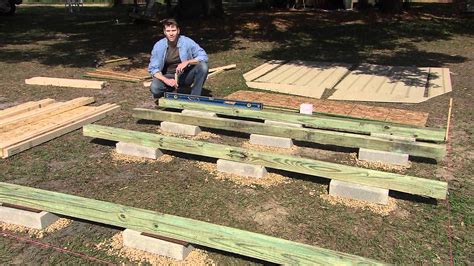How To Level An Outdoor Storage Shed Foundation Wood Shed Plans Diy