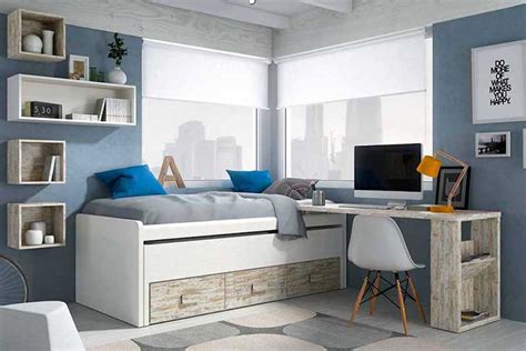 Individual, doble, alta, con o sin cabecero… aprovecha el espacio al máximo con camas abatibles, camas nido, etc. Habitaciones juveniles para tus hijos | Prodecoracion