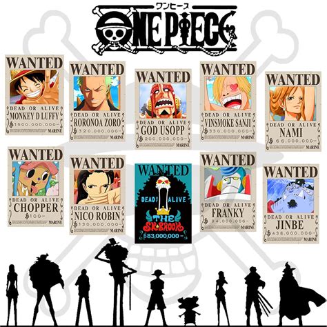 PCS Anime One Piece Wanted Posters Cm New Edition Straw Hat Pirates Crew Zoro Sanji